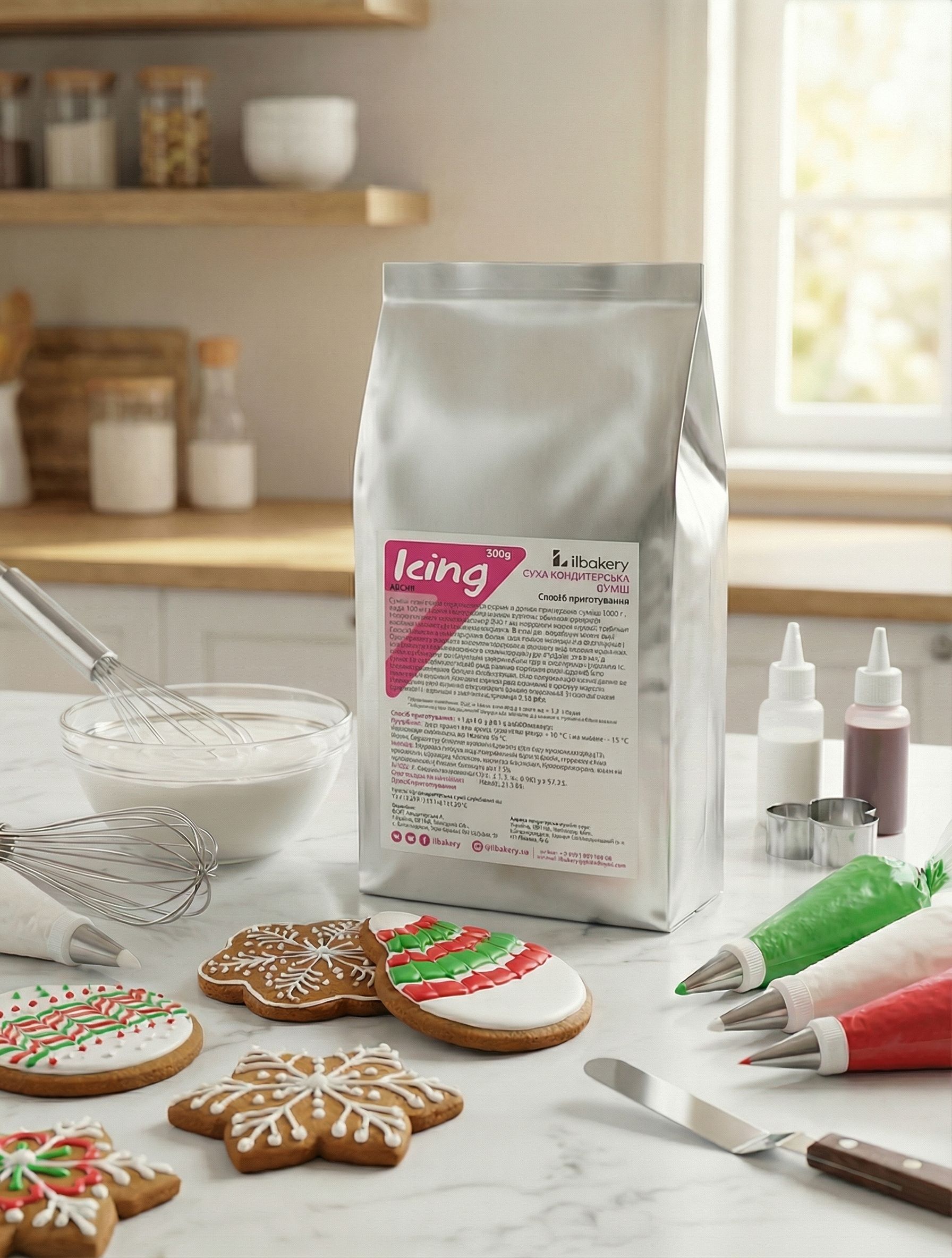 ICING - цукрова глазур для декорування пряників та печива