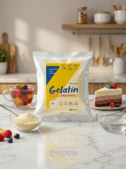 GELATIN - яловичий желатин 220 блюм. Має сертифікат HALAL