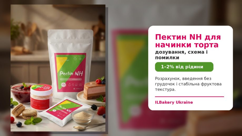 Пектин NH ILBakery для фруктовой начинки торта — дозировка 1–2% от массы жидкости